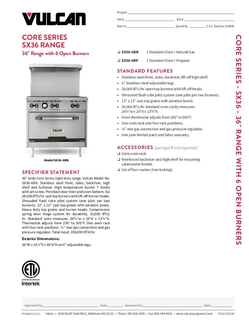 vulcan-sx36-6bp-range-36-restaurant-gas-lp-gas-6-burners-specsheet-260726bujd6s.pdf
