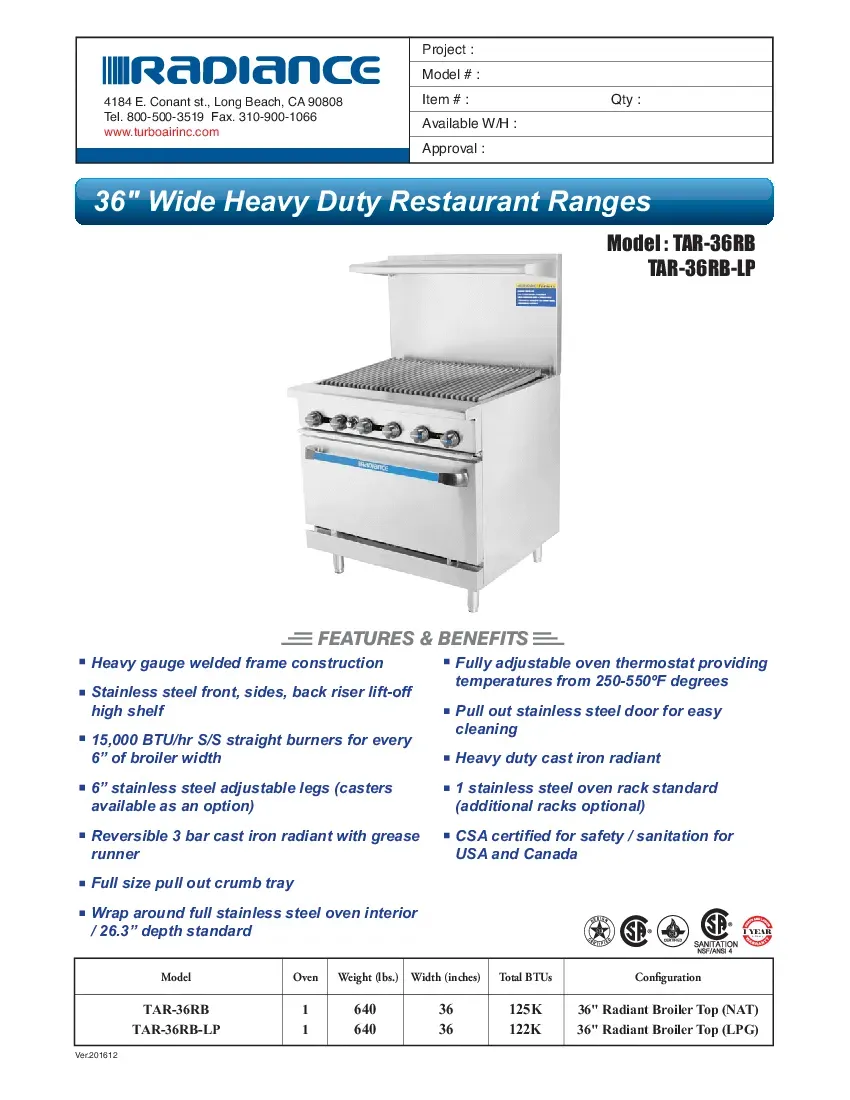 turbo-air-tar-36rb-lp-range-36-restaurant-gas-lp-gas-specsheet-260820daf750.pdf