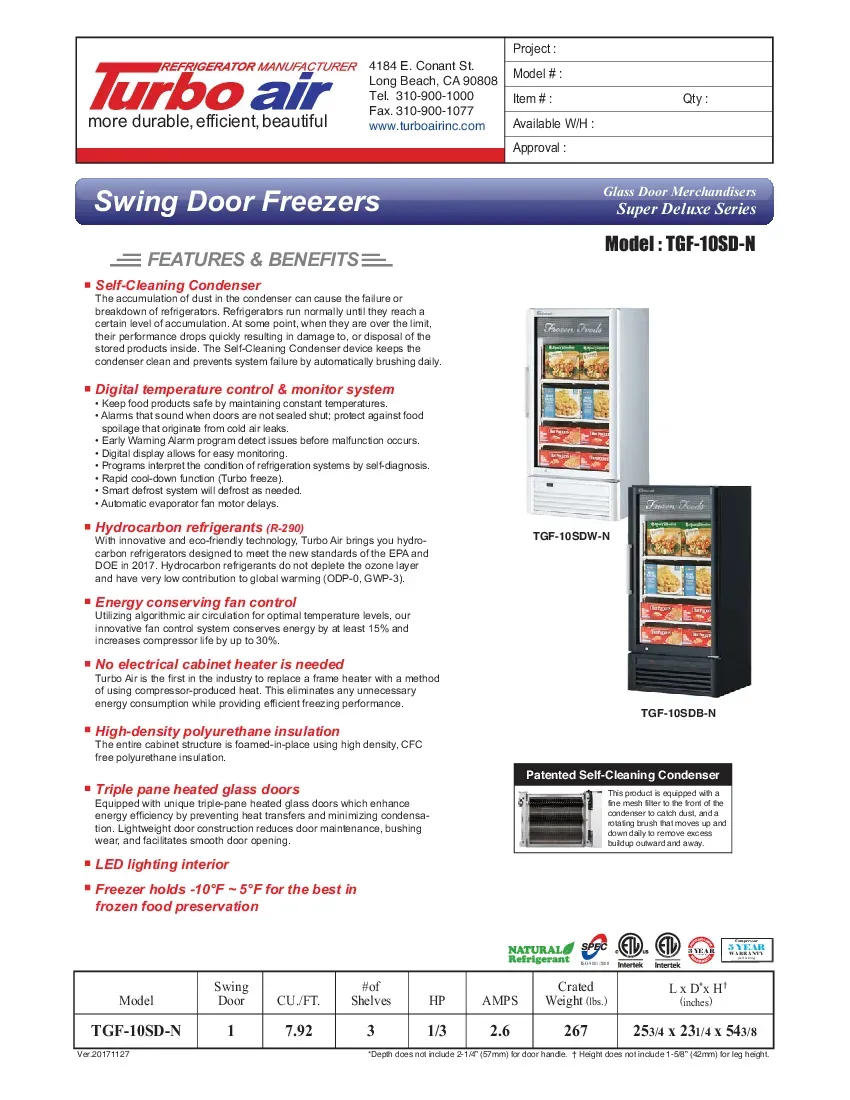 turbo-air-tgf-10sd-n-freezer-merchandiser-115v-glass-door-one-section-specs-260726lot8aa.pdf
