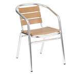 Florida Seating , AL-302 TEAK, Chair, Armchair, Stacking, Outdoor